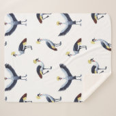  naadloos patroon met drukke kraanvogels. sherpa deken (Voorkant (horizontaal))