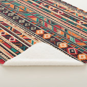 naadloos patroon met elementen, Etnische naadloos Sherpa Deken (3/4)