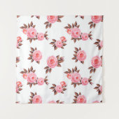 Naadloos patroon met engelse rosesprachtige, zwart wandkleed (Voorkant (horizontaal))