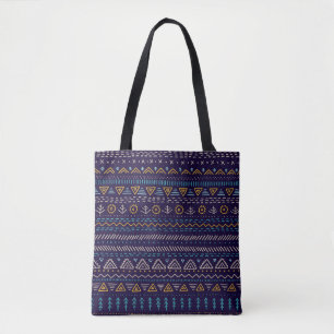 naadloos patroon met etnische stammen tote bag