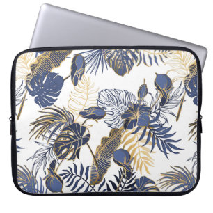 Naadloos patroon met exotische tropische bladeren. laptop sleeve