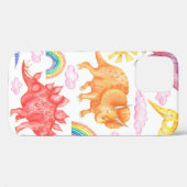 Naadloos patroon met gekleurde dinosaurussen, rege Case-Mate iPhone case (Achterkant (horizontaal))