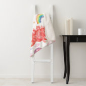 Naadloos patroon met gekleurde dinosaurussen, rege sherpa deken (In situ)