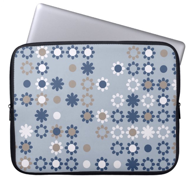 Naadloos patroon met gekleurde elementen,  a laptop sleeve (Voorkant)