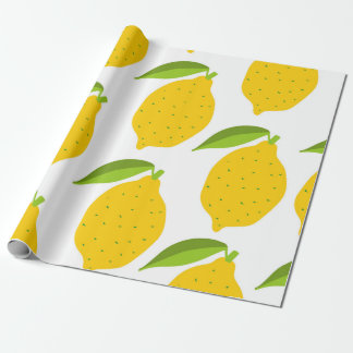 Naadloos patroon met gele verse citroen cadeaupapier