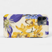 Naadloos patroon met gele violette bloemen. Case-Mate iPhone case (Achterkant (horizontaal))