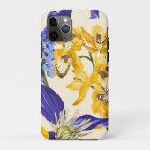 Naadloos patroon met gele violette bloemen. Case-Mate iPhone case (Achterkant)