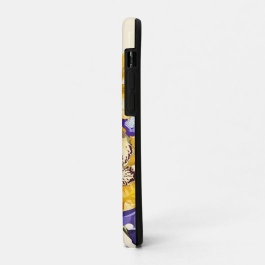 Naadloos patroon met gele violette bloemen. Case-Mate iPhone case (Achterkant/links)