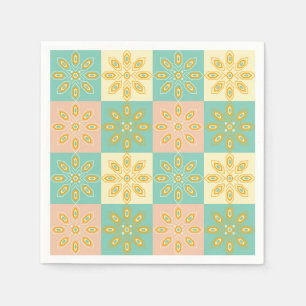 Naadloos patroon met geometrische bloemmotieven servet