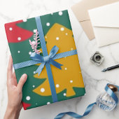 Naadloos patroon met gestileerde kerstcadeautas cadeaupapier