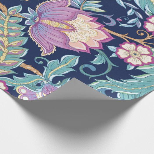 Naadloos patroon met gestileerde sierbloemen cadeaupapier (Hoek)