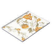 Naadloos patroon met gestileerde sierbloemen notitieboek (Linkerzijde)