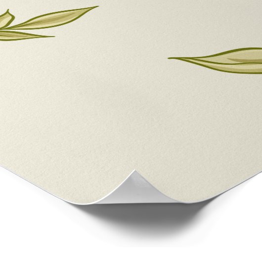 Naadloos patroon met gestileerde sierbloemen poster (Hoek)