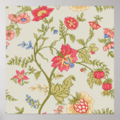 Naadloos patroon met gestileerde sierbloemen poster (Voorkant)