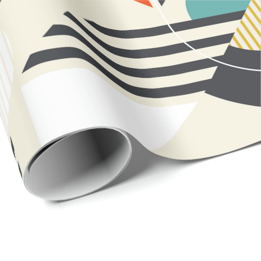 Naadloos patroon met gestileerde vogels in retro b cadeaupapier (Rol Hoek)