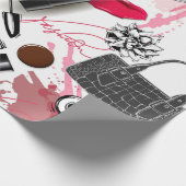 Naadloos patroon met geverfde make-up cadeaupapier (Hoek)