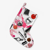 Naadloos patroon met geverfde make-up kleine kerstsok (Voorkant (Hangend))