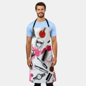 Naadloos patroon met geverfde make-up schort (Gedragen)