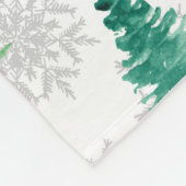 Naadloos patroon met glasvezel en sneeuwvlokken. W Fleece Deken (Hoek)