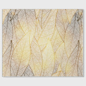 Naadloos patroon met goudbladeren cadeaupapier (Vlak)