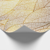 Naadloos patroon met goudbladeren cadeaupapier (Hoek)