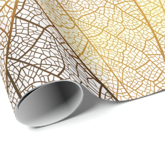 Naadloos patroon met goudbladeren cadeaupapier (Rol Hoek)