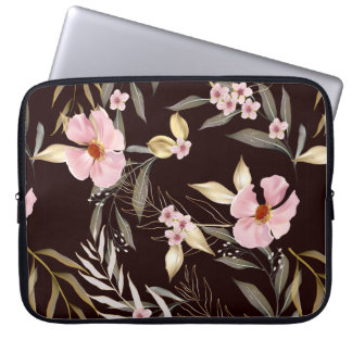 naadloos patroon met goudbladeren. exotisch laptop sleeve