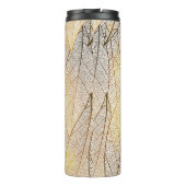 Naadloos patroon met goudbladeren thermosbeker (Achterkant)