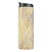 Naadloos patroon met goudbladeren thermosbeker (Geroteerd rechts)