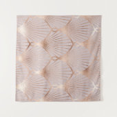 Naadloos patroon met gouden bladvormen wandkleed (Voorkant (horizontaal))