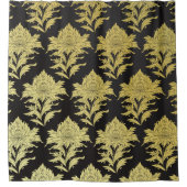  naadloos patroon met gouden bloem op bl douchegordijn (Voorkant)