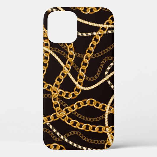 Naadloos patroon met gouden ketens. Case-Mate iPhone case (Achterkant)