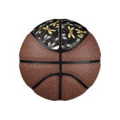Naadloos patroon met gouden libellen basketbal (Rechts)