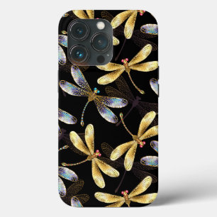 Naadloos patroon met gouden libellen Case-Mate iPhone case
