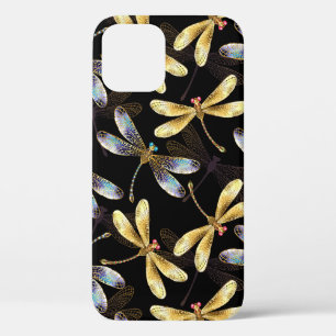 Naadloos patroon met gouden libellen Case-Mate iPhone case