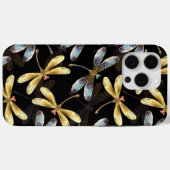 Naadloos patroon met gouden libellen Case-Mate iPhone case (Achterkant (horizontaal))