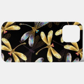 Naadloos patroon met gouden libellen Case-Mate iPhone case (Achterkant (horizontaal))