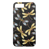 Naadloos patroon met gouden libellen Case-Mate iPhone case (Achterkant)