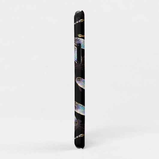 Naadloos patroon met gouden libellen Case-Mate iPhone case (Achterkant/rechts)