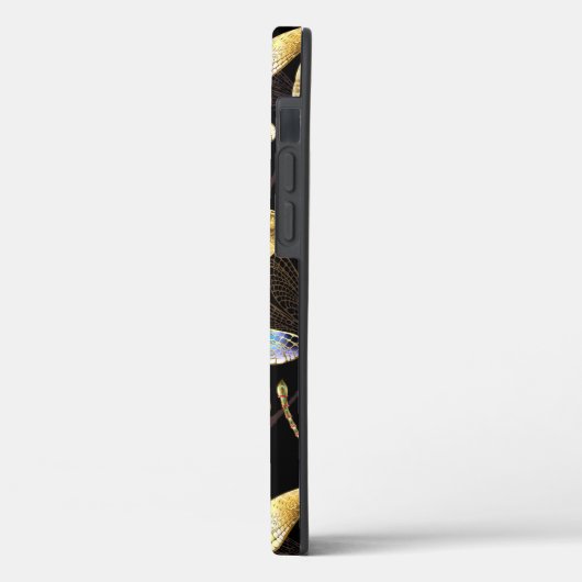 Naadloos patroon met gouden libellen Case-Mate iPhone case (Achterkant / Links)
