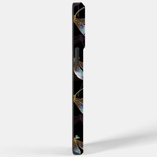 Naadloos patroon met gouden libellen Case-Mate iPhone case (Achterkant / Rechts)