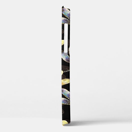 Naadloos patroon met gouden libellen Case-Mate iPhone case (Achterkant / Links)