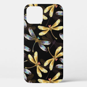 Naadloos patroon met gouden libellen Case-Mate iPhone case
