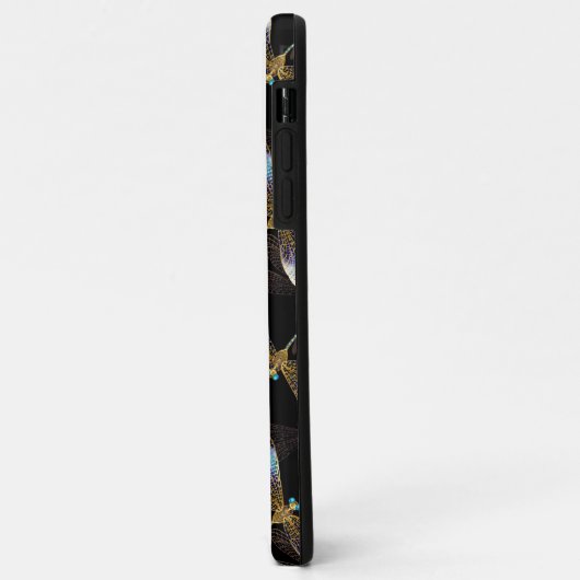 Naadloos patroon met gouden libellen Case-Mate iPhone case (Achterkant/links)