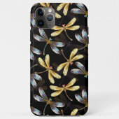 Naadloos patroon met gouden libellen Case-Mate iPhone case (Achterkant)