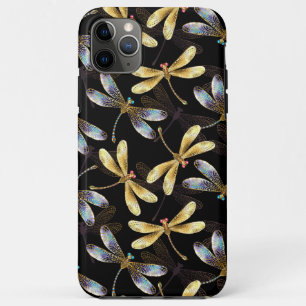 Naadloos patroon met gouden libellen Case-Mate iPhone case