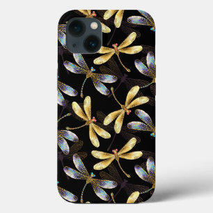 Naadloos patroon met gouden libellen Case-Mate iPhone case