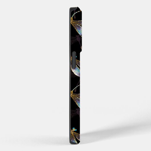 Naadloos patroon met gouden libellen Case-Mate iPhone case (Achterkant / Rechts)