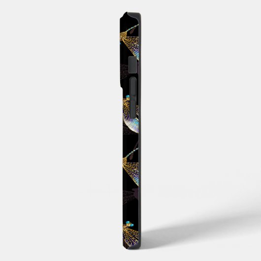 Naadloos patroon met gouden libellen Case-Mate iPhone case (Achterkant / Links)