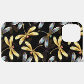 Naadloos patroon met gouden libellen Case-Mate iPhone case (Achterkant (horizontaal))